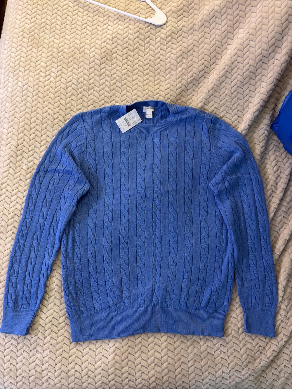 Crewcuts Cable-Knit Crewneck Sweater - Blue